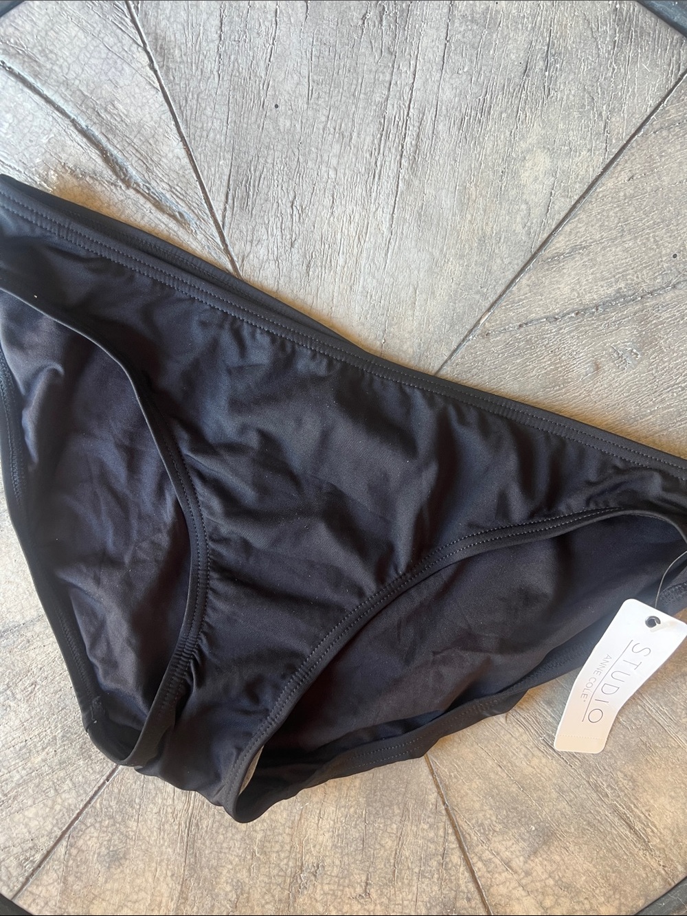 Anne Cole Black Bikini Bottoms Large B25